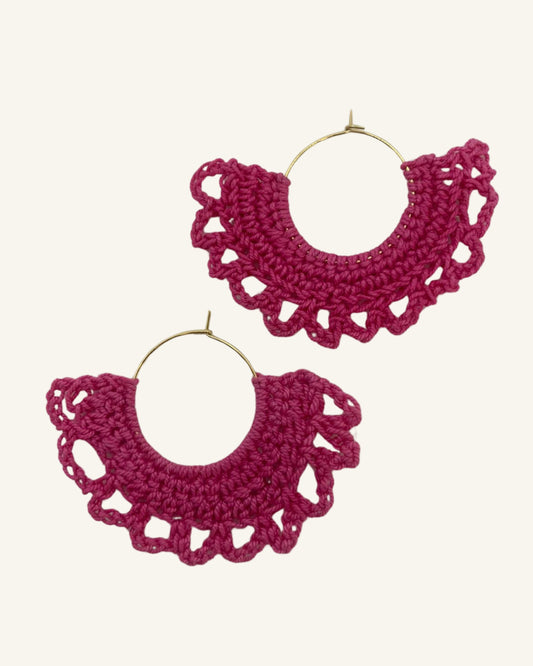 Boucles d'oreilles Créoles Dentelle